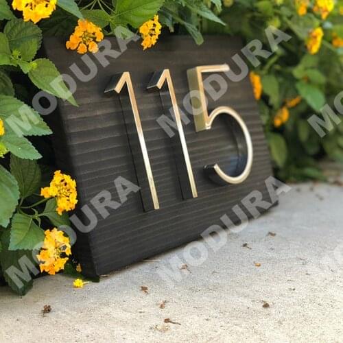 5 in Floating House Number #0-9 Letter A B C Name Plate Door Alphabet Letters Dash Slash Sign 5 Inch.Zinc Alloy Satin Nickel