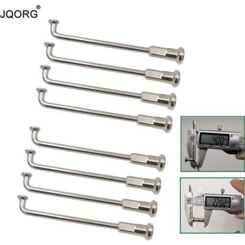 60 Pieces A Lot 8 K Diameter 4.0 mm Material 304 Stainless Steel J-bend Lighting Sliver Color Motorcycle Spokes With 22 mm Caps
