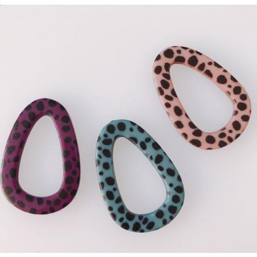 8pieces/lot Acrylic leopard print Water drop shape pendant Earring Accessories earrings Supplies for Jewelry Accessories