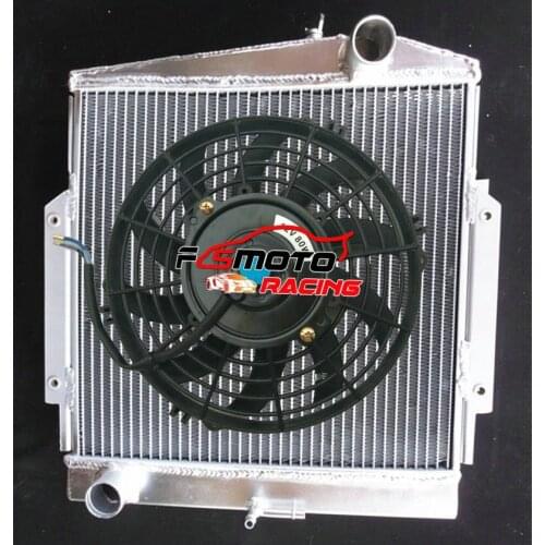 Aluminum Radiator +FAN FOR DATSUN SPORTS FAIRLADY 1500/1600/2000 ROADSTER 1963-1970 63 65 67 70 69 1964 1965 1966 1967 1968 1969