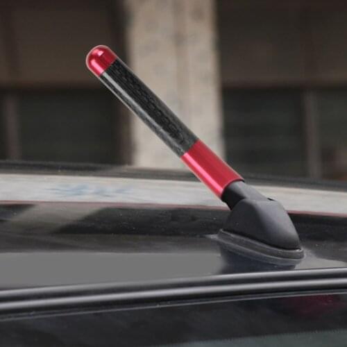8cm Carbon Fiber Car Styling Roof Antenna Screw Short Radio Aerial Antenna Auto Accessories for MG3 MG6 Benz Mazda BMW Honda