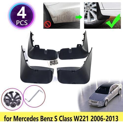 For Mercedes Benz S Class W221 2006 2007 2008 2009 2010 2011 2012 2013 Mudguards Mudflaps Fender Guards Splash Flaps Accessories