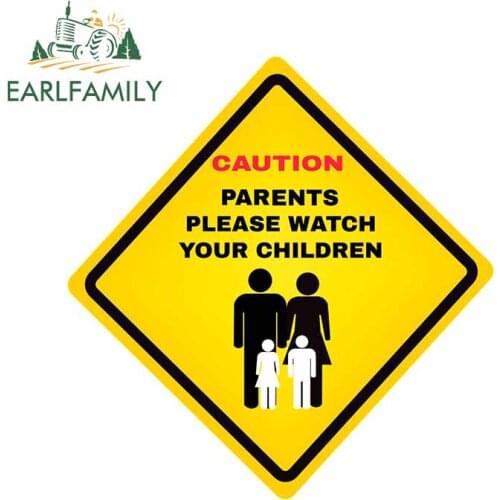 EARLFAMILY 13cm x 12.4cm For Warning Sign Funny Car Stickers Fashion Decal Bumper Vinyl Car Wrap Surfboard Decoration