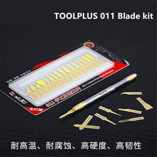 TOOL PLUS QIANLI 011 Glue Clean BGA IC CPU Disk Motherboard Degumming Tin Removal Knife Kit Corner Tape Remover Blade Handle