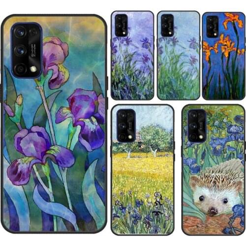 Irises Painting For Realme 8 7 6 Pro Q3 C11 C3 GT Neo Phone Cover For OnePlus 9 Pro 8 Pro 7T 8T Nord Case