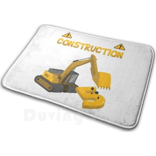 This Little Construction Worker Is 5 Birthday For Kids & Boy Mat Rug Carpet Anti-Slip Floor Mats Bedroom Excavator Engineer