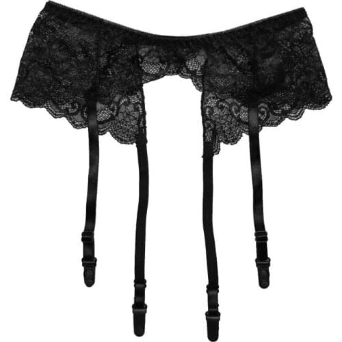 Womens Black Color Lace One Size Sexy Garter Belt for Stocking, Sexy Lingeries Underwear Gift GA1632