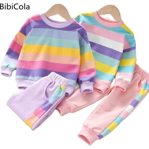 Spring Autumn Fashion Girls Outfits Baby Girl Clothing Set 2Pcs Age 2-6 Children Clothing Casual Sports Shool Kids Girls Suits