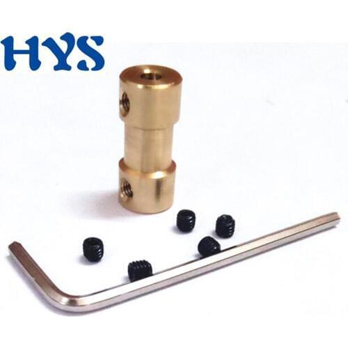 Motor Shaft Coupler Brass Rigid 2mm/2.3mm/3mm/3.17mm/4mm/5mm/6mm Coupling Motor Transmission Connector Couple with Screws Wrench