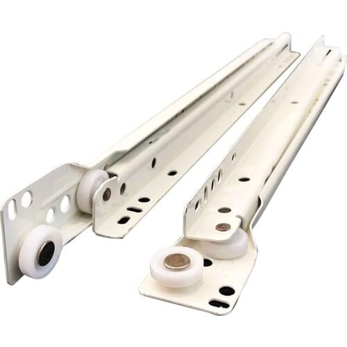 Drawer Track Slides Two Cabinet Rails Thickening Computer Table Chute Clothing Cabinets Keyboard Roller Pulley Furniture