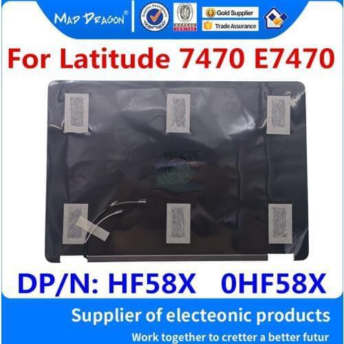 New original Screen back cover For Dell Latitude 7470 E7470 laptops LCD Back Cover Lid antenna Assembly DP/N: HF58X 0HF58X