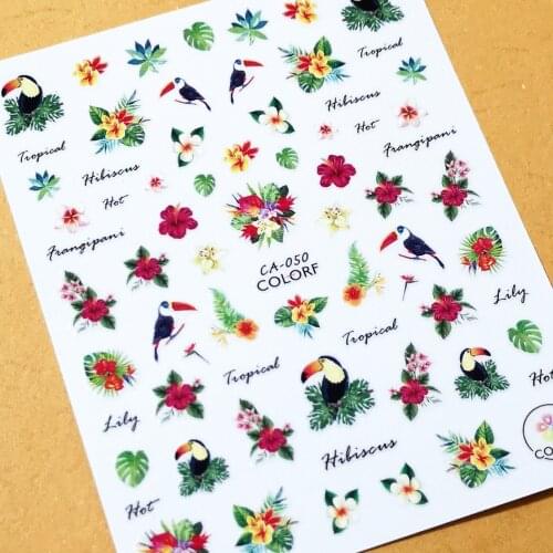 Newest CA-50 summer design 3d nail sticker decals Japan type DIY decoration tools for nail wraps