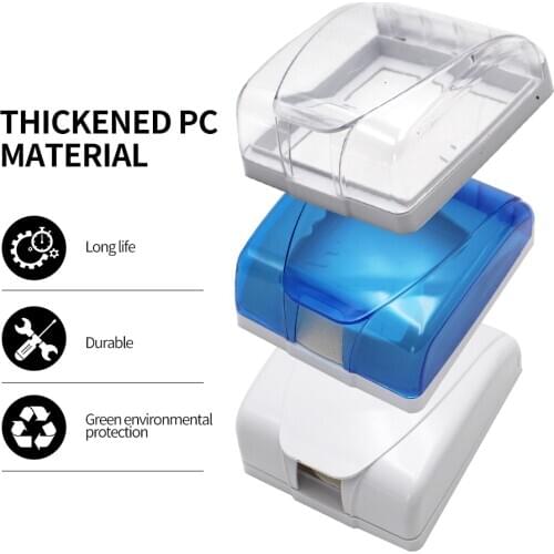 Plastic Waterproof Cover Box for Protecting Wall Switch on Light Panel Socket,Doorbell,Bathroom,Kitchen Switch Accessory
