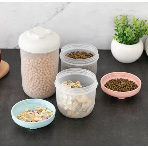 Dry Fruit Grain Storage Tank Kitchen Food Sealed Round Plastic Receiving Tank Preservation Can be Superposed Box