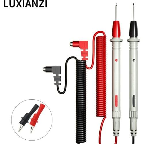 LUXIANZI 20A 1000V Multimeter probe Test Leads Lengthen 2.2M silicone-wire For Multi Meter Tester Replaceable Alligator Clip