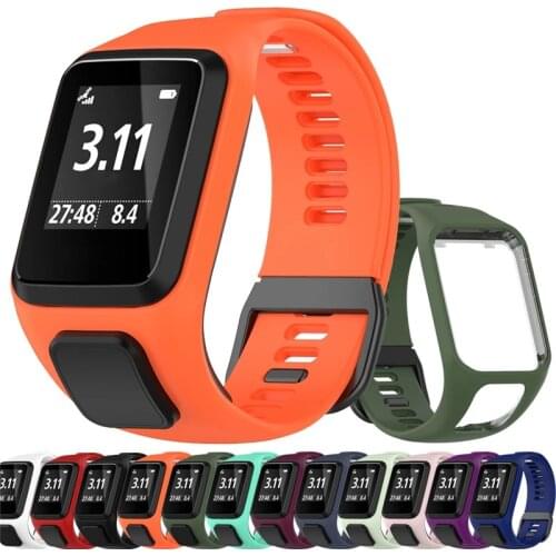 Silicone Smart Band Bracelet Strap For TomTom Runner 2 3 Spark3 Sport Running Replacement Strap Sweatproof GPS Smart Watch Band