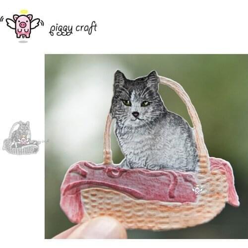 Piggy Craft metal cutting dies cut die mold Cat basket nest Scrapbook paper craft knife mould blade punch stencils dies