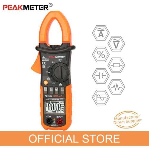 Current Clamp Meter PEAKMETER PM2108 MS2108A MASTECH pliers ammeter Capacitance Tester AC DC amperimetric clamp multimeter