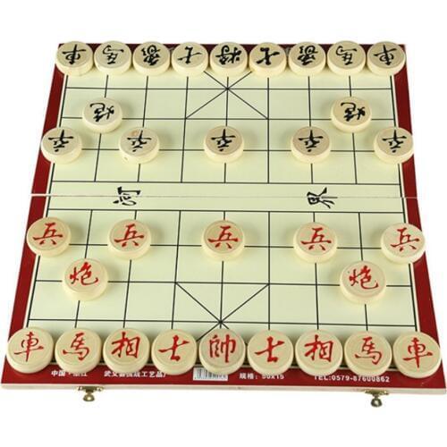 Traditional Wooden Xiangqi Chinese Chess Checker Game GB1215