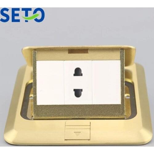 SeTo Pop-up Two hole Power Socket Wall Plate Keystone Floor Receptacle