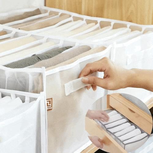 Jeans Compartment Storage Box Closet Clothes Drawer Handle Separation Box Stacking Pants Drawer Divider Space Saving Storage Bag