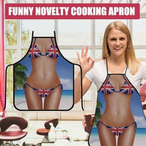 Funny Printing Apron Kitchen BBQ Party Aprons Funny Novelty Kitchen Cooking Party Apron For Men Women Gift Kitchen Supplies