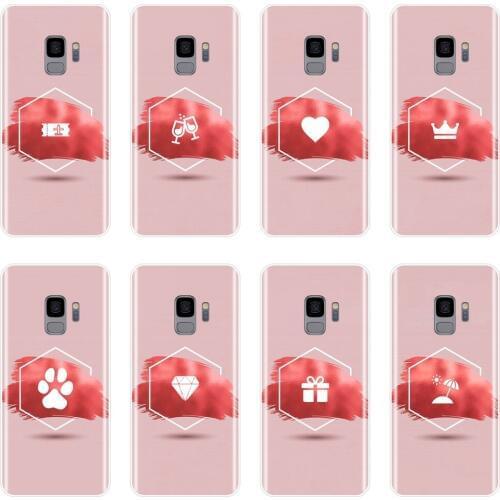 Back Cover For Samsung Galaxy S8 S9 Plus S5 S6 S7 Edge Pink Heart Airplane Cat Soft Silicone Phone Case For Samsung Note 9 8 5 4