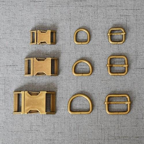 10 Sets 15mm 20mm 25mm Bronze Metal Clip Swivel DIY Dog Collar Diy Emboitement Zinc Alloy Buckle Adjust Buckles 3S-LXK-g