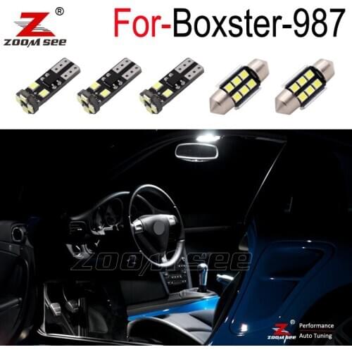16pc LED plate door lamp + LED Interior dome map mirror Lights bulb Kit For Porsche for Boxster 987 Base S ( 2005 to 2011 )