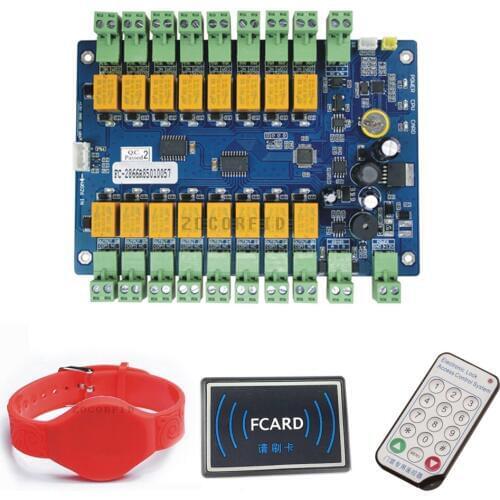 16 roads DC12V Storage access control panel/ cabinet door electronic lock control system board avoid software