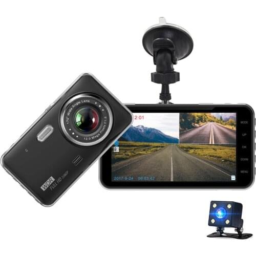 4 inch Screen Dash Camera dual lens Recording 1080P Car DVR Dash Cam Video Registrar Drive Recorder Night Vision dvr