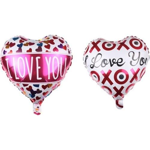 5 pcs New 18-Inch Heart-Shaped LOVE Aluminum Foil Balloon Wedding Birthday Party Decoration Balloons