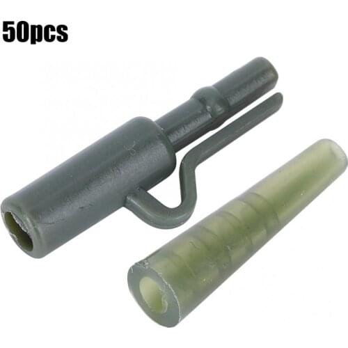 50PCS Carp Fishing Accessories Kit Silicone Lead Clips Anti Sleeve Quick Change Safety Lead Clip Tackle Accessory Kit