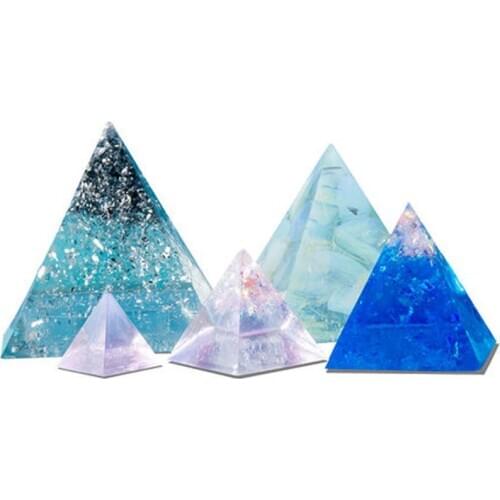5Pcs Pyramid Silicone Molds Resin Casting Mold Orgone Pyramid Mold Jewelry Tools Dried Flower Resin Decorative DIY Hand Crafts