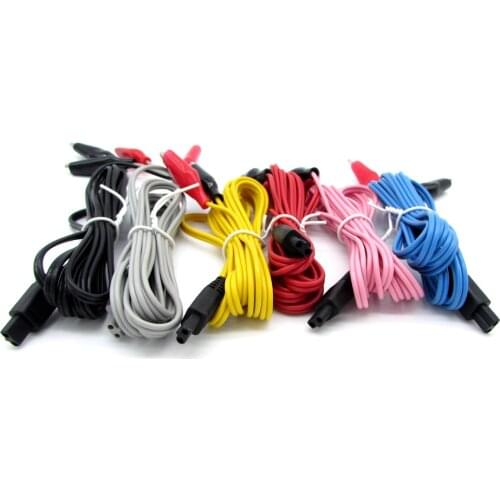 6Pcs electronic Alligator Clip Cable wire, Acupuncture Needles Clip for YD KWD 808i Electronic Acupuncture Treatment Instrument