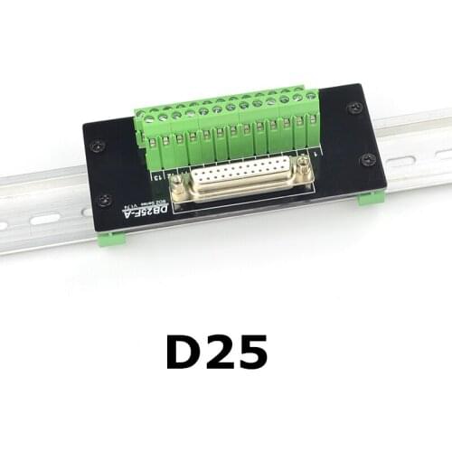 Changeover plug DB25 D Sub 25 Pin Connectors Male/Female Socket Straight Terminal Block Breakout Board Adapter Transfer terminal
