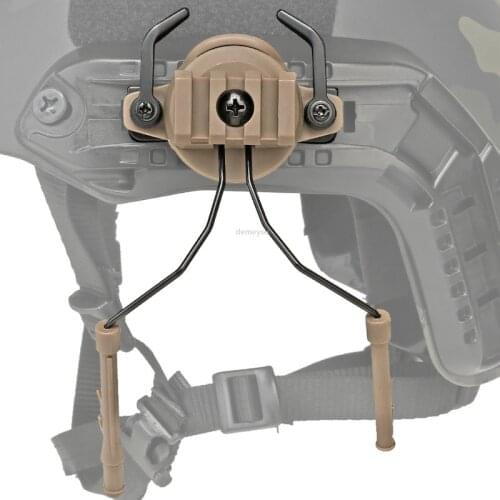 Army Tactical Headset Holder Fast Helmet Rail Suspension Bracket Hunting Shooting Headset Bracket Helmet Rail Adapter Set