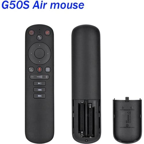 G50S Wireless Fly Air Mouse Gyroscope Voice 2.4G USB IR learning Remote Control for Smart Android tv universal devices vs G20