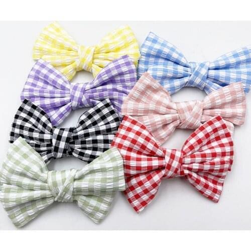 5 pcs Big Satin Ribbon Bows Flower Appliques sew Craft Kids cloth A361