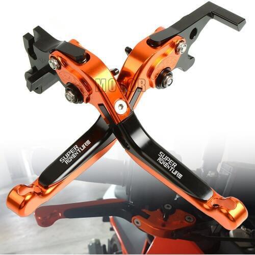 CNC Aluminum Motorcycle Adjustable Folding Extendable Brake Clutch Levers For Super Adventure 1290 2015-2016 Motor Fold Adv