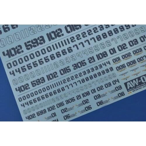 Etching Parts Decel Number Gray White For Gundam AW080 AW081 AW082 AW083 Accept Wholesale