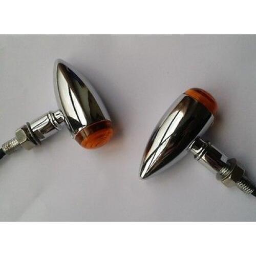 Chrome BULLET TURN SIGNAL for Shadow VTX VT Gold Wing GL V-Star V-Max Vulcan VN