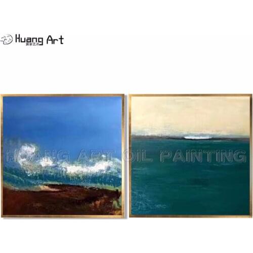 Skilled Artist Hand-painted Mondern Seascape Oil Painting on Canvas for Living Decor Modern Abstract Landscape Wall Painting