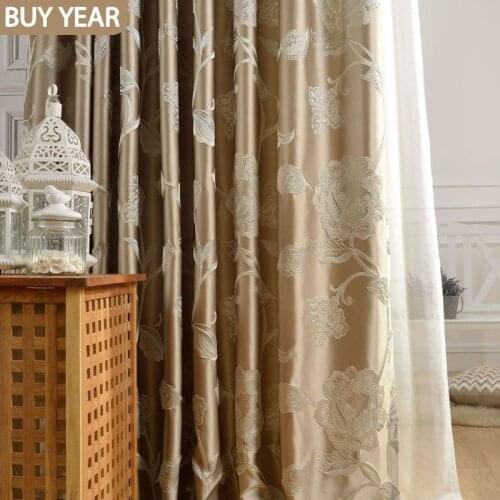Chinese Curtains for Living Dining Room Bedroom Jacquard Fabric Light Luxury High Precision Shading Cloth Peony Spot Drapes
