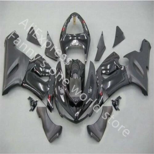 Fit fairings kit for KAWASAKI Ninja 2005 2006 ZX6R fairing kits ZX 6R 636 05 06 gray black motorcycles parts