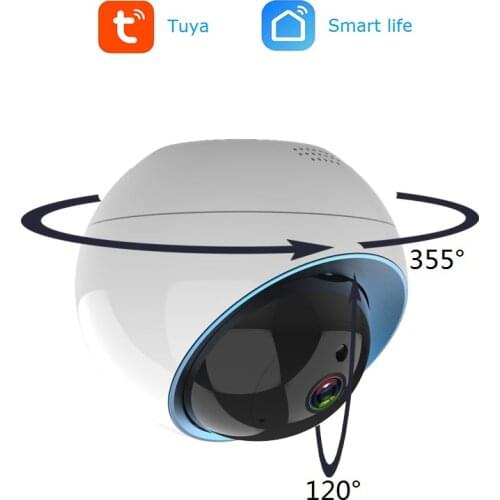 Wouwon Dome IP Camera HD 1080P Tuya Smartlife App Wireless WiFi Security Indoor Home Camera Surveillance CCTV Camera