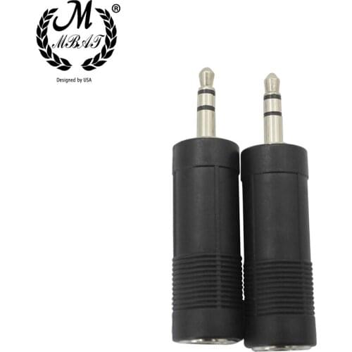 M MBAT F-38 6.5MM Jack to 3.5MM Plug Connector Amplifier Guitar Recording Audio Adapter Musical Instrument Audio Converter