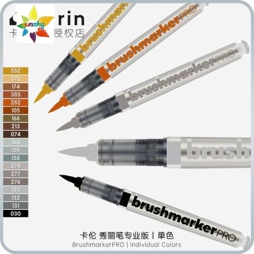 Karin Markers BrushmarkerPRO dark series,Streamlined penholder design,Water based non-toxic ink,Individual Colours Self selected