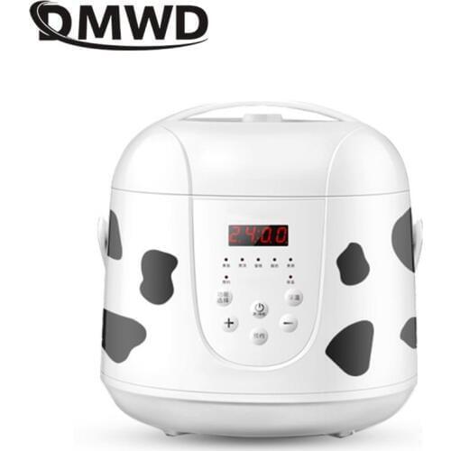 DMWD 2L Mini Household And Dorm Multifunctional Electric Rice Cooker Smart Portable Soup Pot Heat Preservation 24H Appointment