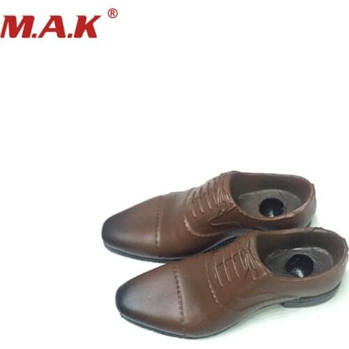 1/6 Scale Mens Brown Leather Shoes Boots Models Fit For 12" Male Figure Body Accessory